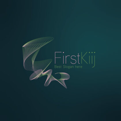 Abstraktes leichtes Logo kaufen Fliegen Geist Bewegen Kraft Welle Kurven Linien Fluss Energie Schwingung Fliegen Quelle Edles Logo kaufen Exklusives Logo vom Profi aber günstig LogoShop LogoAtelier.eu