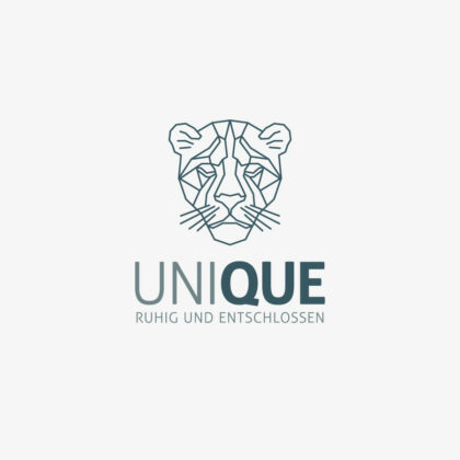 Logo Die Gefährtin Stark Ruhig Entschlossen Gefährte Tiere Löwe Löwin Katze Kätzchen Schnurren Schnurrli Elegantes Logo kaufen Überlegen Mächtig Beeindruckend LogoShop LogoAtelier.eu
