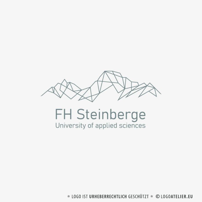 Logo Digitalisierung Fachhochschule Lofer Steinberge Berge Landschaft Technik Nachhaltig Österreich Digital Natur Hochschule Fertiges Logo kaufen Logoshop LogoAtelier.eu