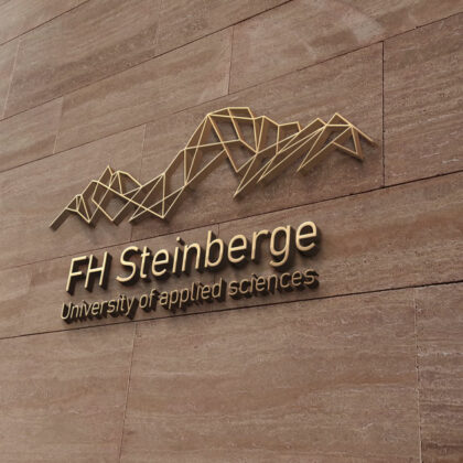 Logo Digitalisierung Fachhochschule Lofer Steinberge Berge Landschaft Technik Nachhaltig Österreich Digital Natur Hochschule Fertiges Logo kaufen Logoshop LogoAtelier.eu