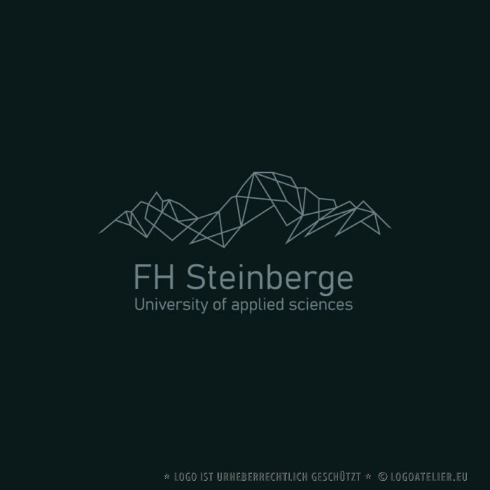 Logo Digitalisierung Fachhochschule Lofer Steinberge Berge Landschaft Technik Nachhaltig Österreich Digital Natur Hochschule Fertiges Logo kaufen Logoshop LogoAtelier.eu