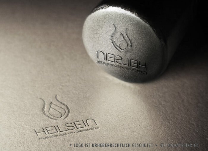 Logo Physiotherapie Osteopathie Praxis Sportphysiotherapie Training Bewegung Arzt Medizin Gesundhiet Bewegung Schmerztherapie Fertiges Logo kaufen LogoShop LogoAtelier.eu