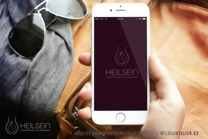 Logo Physiotherapie Osteopathie Praxis Sportphysiotherapie Training Bewegung Arzt Medizin Gesundhiet Bewegung Schmerztherapie Fertiges Logo kaufen LogoShop LogoAtelier.eu