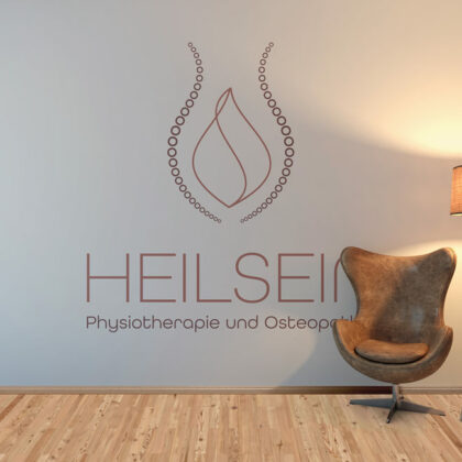 Logo Physiotherapie Osteopathie Praxis Sportphysiotherapie Training Bewegung Arzt Medizin Gesundhiet Bewegung Schmerztherapie Fertiges Logo kaufen LogoShop LogoAtelier.eu