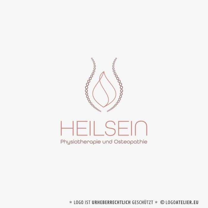 Logo Physiotherapie Osteopathie Praxis Sportphysiotherapie Training Bewegung Arzt Medizin Gesundhiet Bewegung Schmerztherapie Fertiges Logo kaufen LogoShop LogoAtelier.eu