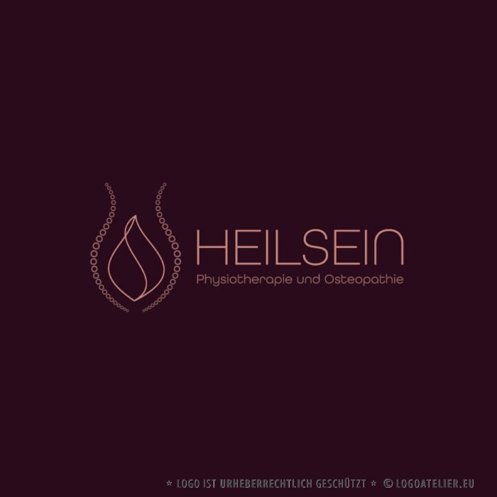 Logo Physiotherapie Osteopathie Praxis Sportphysiotherapie Training Bewegung Arzt Medizin Gesundhiet Bewegung Schmerztherapie Fertiges Logo kaufen LogoShop LogoAtelier.eu