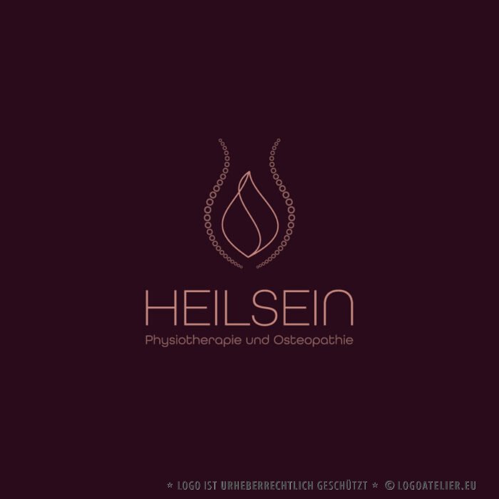 Logo Physiotherapie Osteopathie Praxis Sportphysiotherapie Training Bewegung Arzt Medizin Gesundhiet Bewegung Schmerztherapie Fertiges Logo kaufen LogoShop LogoAtelier.eu