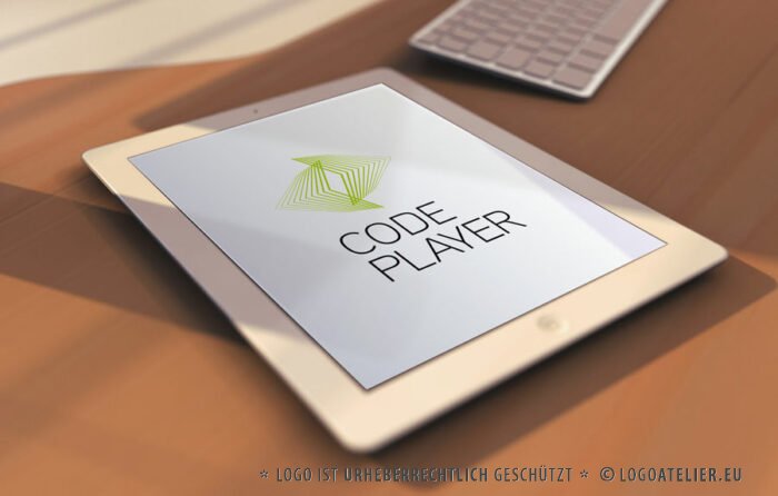 Logo Software Entwicklung Programmieren Engineering Software Entwickler Programme Code App EDV spitze Klammer Digitalisierung Virtuelles Codeplayer Schlichtes Logo kaufen LogoShop LogoAtelier.eu