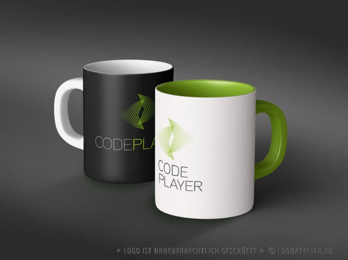 Logo Software Entwicklung Programmieren Engineering Software Entwickler Programme Code App EDV spitze Klammer Digitalisierung Virtuelles Codeplayer Schlichtes Logo kaufen LogoShop LogoAtelier.eu