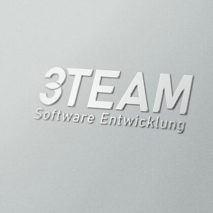 Logo Zahl Drei Software Entwicklung Zahl 3 Drei Teamwork Programmieren Code App Datensicherung Digitalisierung EDV Softwareentwicklung Technik Unternehmensentwicklung Professionelles Logo LogoAtelier.eu