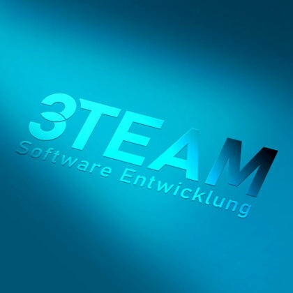 Logo Zahl Drei Software Entwicklung Zahl 3 Drei Teamwork Programmieren Code App Datensicherung Digitalisierung EDV Softwareentwicklung Technik Unternehmensentwicklung Professionelles Logo LogoAtelier.eu
