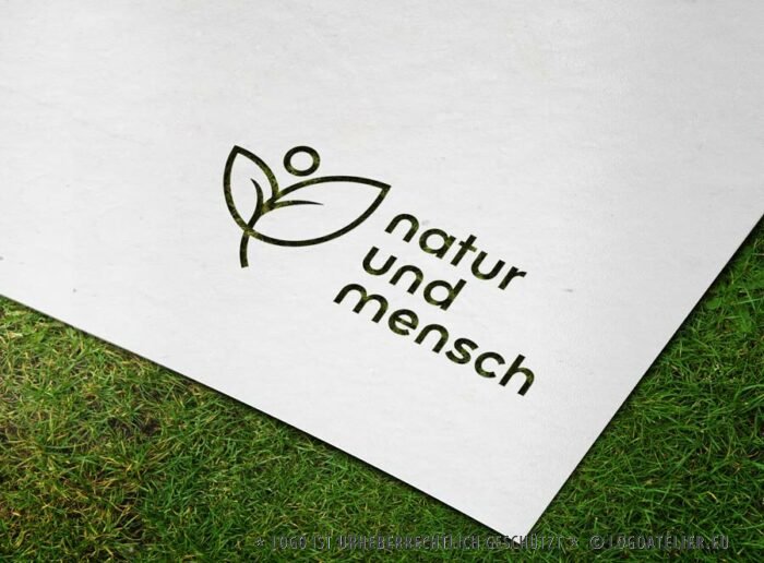 Logo Natur Menschen Pflanzen Gesundheit Floral Ökologisch Umwelt Umweltfreundlich Umweltschutz Vegan Biologisch Blumen Sportlich Schlichtes Design Simple Fertiges Logo kaufen LogoShop LogoAtelier.eu