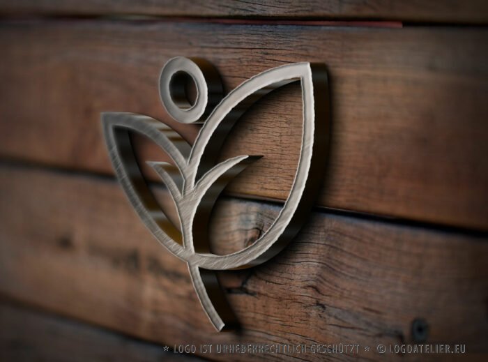 Logo Natur Menschen Pflanzen Gesundheit Floral Ökologisch Umwelt Umweltfreundlich Umweltschutz Vegan Biologisch Blumen Sportlich Schlichtes Design Simple Fertiges Logo kaufen LogoShop LogoAtelier.eu