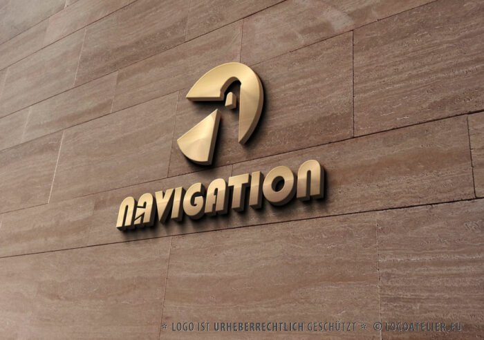 Logo Navigation Leuchtturm Lighthouse Wegweiser Sturm Schutz Licht Hilfe Weg Fertiges Logo kaufen LogoShop LogoAtelier.eu