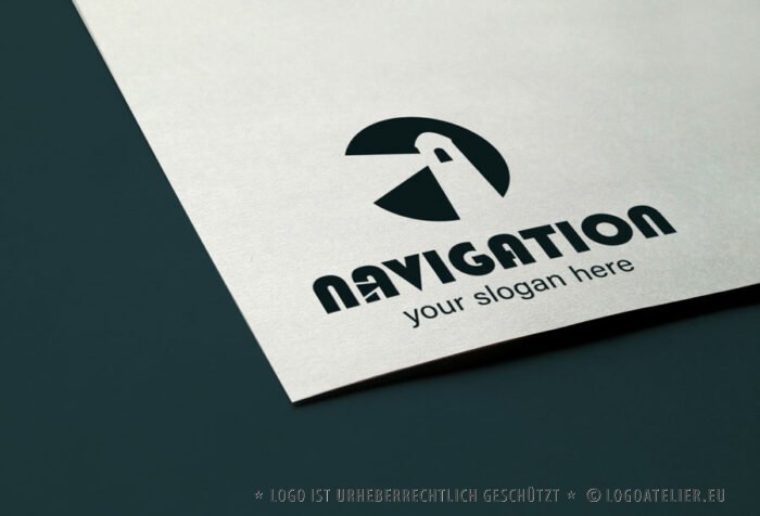 Logo Navigation Leuchtturm Lighthouse Wegweiser Sturm Schutz Licht Hilfe Weg Fertiges Logo kaufen LogoShop LogoAtelier.eu