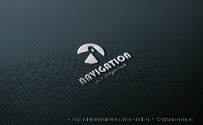 Logo Navigation Leuchtturm Lighthouse Wegweiser Sturm Schutz Licht Hilfe Weg Fertiges Logo kaufen LogoShop LogoAtelier.eu