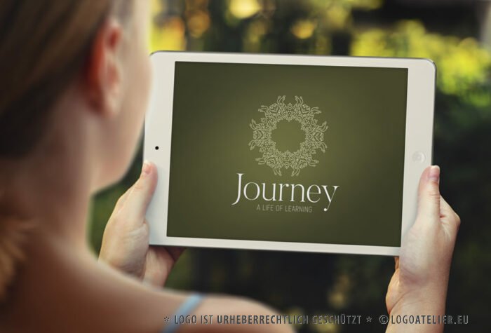 Life of Learning Logo kaufen Journey Reise Lebensreise Esoterik Spirituell Blüte Faszinierende Logos kaufen LogoShop Logoatelier.eu