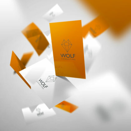 Logo Skizzierter Wolf Skizzieren Zeichnung Striche Strichzeichnung Fuchs Linien Grau Herde Tiere Sauber Gezeichnet Kraftvoll Beratung Consulting Abstraktes Logo kaufen LogoShop LogoAtelier.eu
