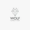 Logo Skizzierter Wolf Skizzieren Zeichnung Striche Strichzeichnung Fuchs Linien Grau Herde Tiere Sauber Gezeichnet Kraftvoll Beratung Consulting Abstraktes Logo kaufen LogoShop LogoAtelier.eu