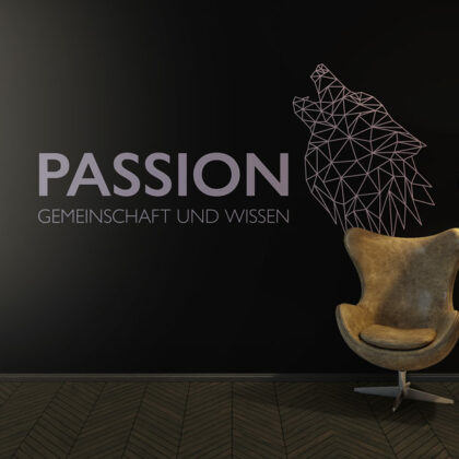 Logo Wolf Gemeinschaft Wissen Führung Familiensinn Jäger Stark Kraft Weise Lehrer Machtvoll Freiheit Schutz Zusammenhalt Bewusstsein Instinkte Krafttier Fertiges Logo Kaufen LogoShop Logoatelier.eu