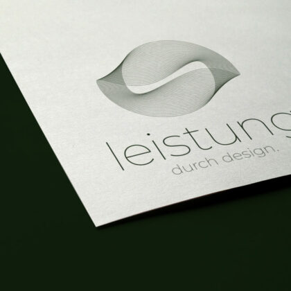 Logo edle Form Leistung Design Performance Undendlich Verdreht Linien Abstrakt Konzentrisch Welle Kurven Fliegen Verformen Fertiges Logo kaufen LogoShop LogoAtelier.eu