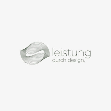 Logo edle Form Leistung Design Performance Undendlich Verdreht Linien Abstrakt Konzentrisch Welle Kurven Fliegen Verformen Fertiges Logo kaufen LogoShop LogoAtelier.eu