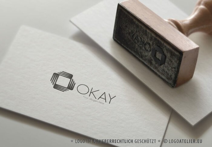 Logo Eckiger Kreis Verschlungene Form Buchstabe O Geometrie Letter Logo Geometrisch Einfaches Logo kaufen LogoShop LogoAtelier.eu