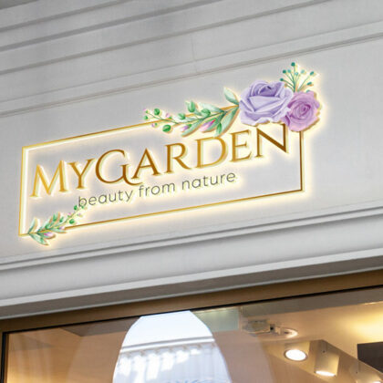Edles Rosen Logo Exklusiv auf LogoAtelier Blumen Natur Garten Gärtnerei Schönheit Zauber Weiblich Sinnlich Spirituell Fertiges Logo kaufen Logoshop von LogoAtelier