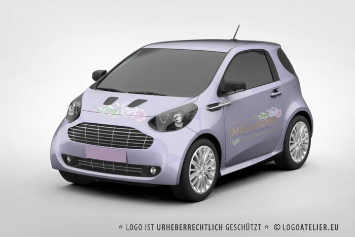 Edles Rosen Logo Exklusiv auf LogoAtelier Blumen Natur Garten Gärtnerei Schönheit Zauber Weiblich Sinnlich Spirituell Fertiges Logo kaufen Logoshop von LogoAtelier