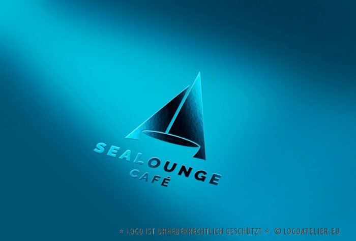 Logo Segelboote Cafe Segeln Freiheit Wind Sealounge Lounge Meer Urlaub Hafen Kaffeehaus Kaffee Marina Restaurant Erholung Urlaub Entspannung Wasser Fertiges Logo kaufen LogoShop Logoatelier.eu