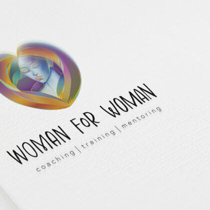 Künstlerisches Logo Frauen Kunst Achtsam Beauty Herzen, Blüte Edel Bittersüß Schön Extravagant Farbenfroh Frau Geschlecht Emotion Fertige Logos kaufen LogoShop LogoAtelier.eu