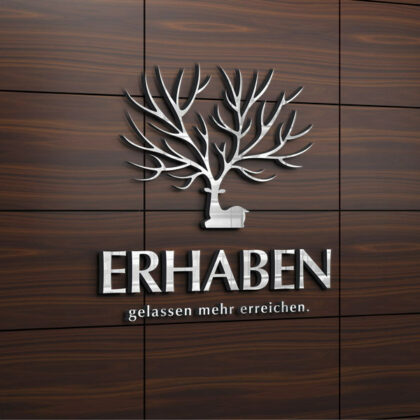 Logo Erhaben Erfolg Geweih Gelassenheit Stark Hirsch Reh Wild Baum Stärke Anmutig Edel Macht Magie Magisch Majestätisch Männlich Baum Natur Stärke Fertiges Logo kaufen Logoshop LogoAtelier.eu