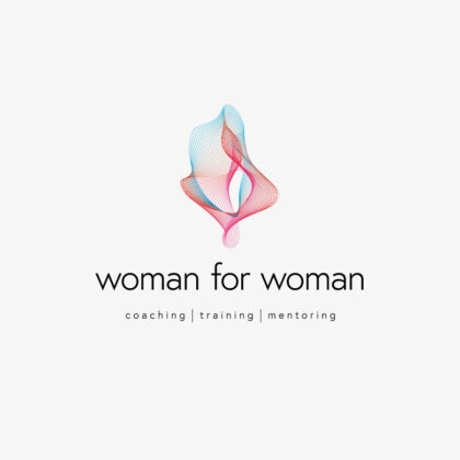 Weibliches Logo Frauen Woman For Woman Kurven Coaching Mentoring Club Pink Rosa Blau Linien Formen Geschlecht Medizin Arzt Farbenfroh Homosexuell Leicht Linien Fertiges Logo kaufen LogoShop LogoAtelier.eu