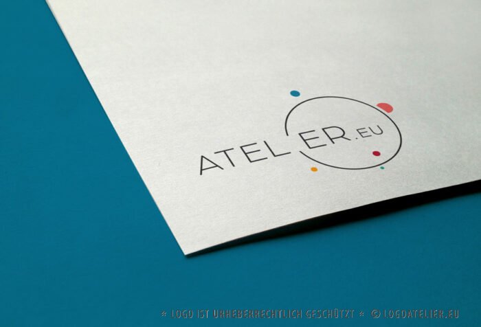 Logo Planeten Sonnensystem Bunt Farbenpracht Farbenfroh AllesInEinem Bewegung Einklag Fülle Galaxie Sterne Universum Fertige Logos kaufen Logoshop LogoAtelier.eu