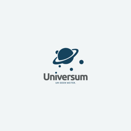 Logo Planeten Universum Weltall Weite Monde Vielfalt Cooles Logo kaufen LogoShop LogoAtelier.eu