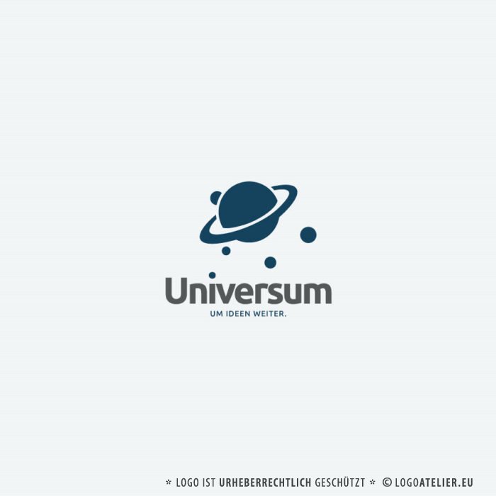 Logo Planeten Universum Weltall Weite Monde Vielfalt Cooles Logo kaufen LogoShop LogoAtelier.eu