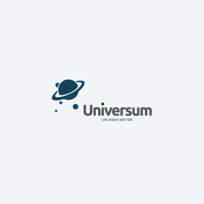Logo Planeten Universum Weltall Weite Monde Vielfalt Cooles Logo kaufen LogoShop LogoAtelier.eu