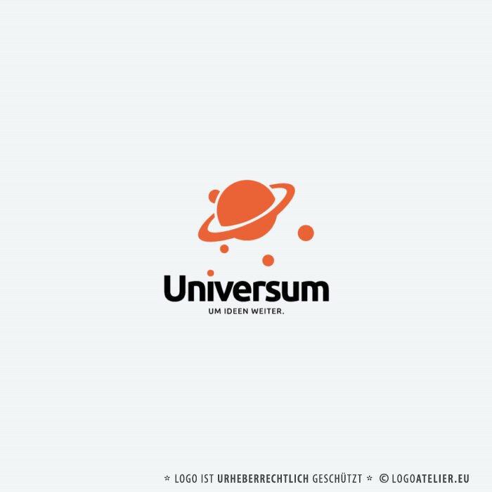 Logo Planeten Universum Weltall Weite Monde Vielfalt Cooles Logo kaufen LogoShop LogoAtelier.eu