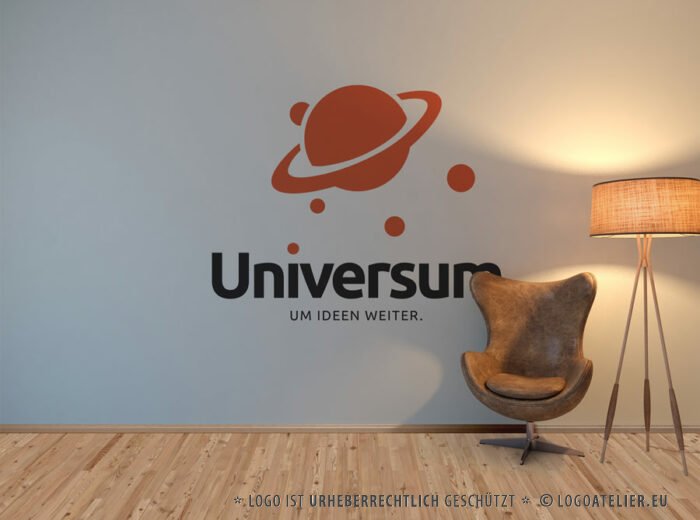 Logo Planeten Universum Weltall Weite Monde Vielfalt Cooles Logo kaufen LogoShop LogoAtelier.eu