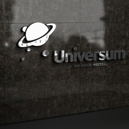 Logo Planeten Universum Weltall Weite Monde Vielfalt Cooles Logo kaufen LogoShop LogoAtelier.eu