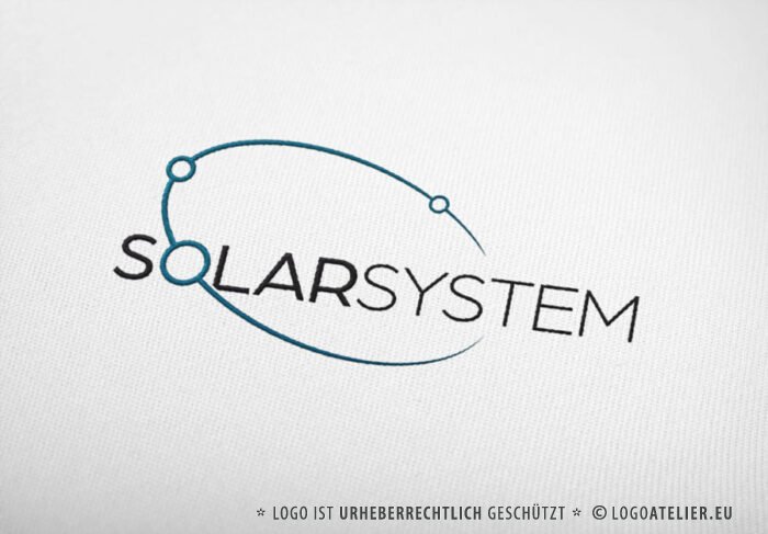 Logo Sonnensystem Planeten Buchstabe O Sterne Kosmos Kreis Gruppen Konzentrisch Alien Bewegung Galaxie Monde Coole Logos kaufen Logoshop Logoatelier.eu