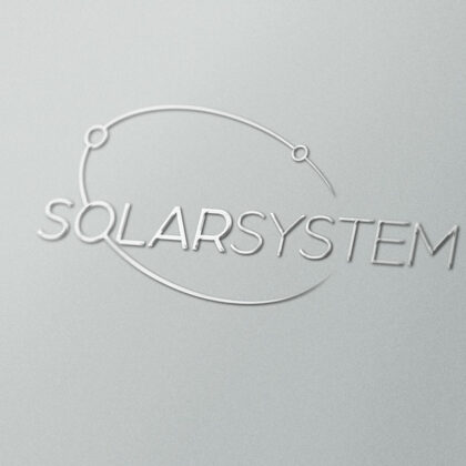 Logo Sonnensystem Planeten Buchstabe O Sterne Kosmos Kreis Gruppen Konzentrisch Alien Bewegung Galaxie Monde Coole Logos kaufen Logoshop Logoatelier.eu