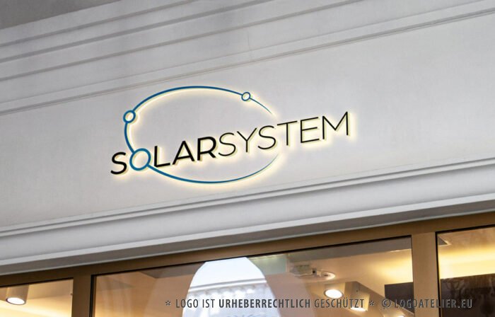 Logo Sonnensystem Planeten Buchstabe O Sterne Kosmos Kreis Gruppen Konzentrisch Alien Bewegung Galaxie Monde Coole Logos kaufen Logoshop Logoatelier.eu