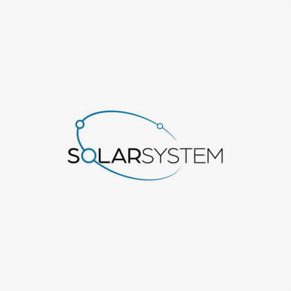 Logo Sonnensystem Planeten Buchstabe O Sterne Kosmos Kreis Gruppen Konzentrisch Alien Bewegung Galaxie Monde Coole Logos kaufen Logoshop Logoatelier.eu