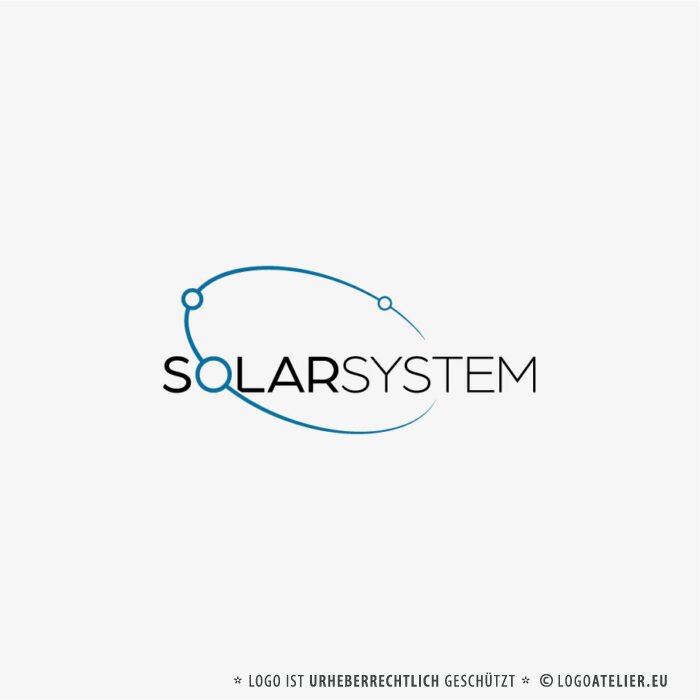 Logo Sonnensystem Planeten Buchstabe O Sterne Kosmos Kreis Gruppen Konzentrisch Alien Bewegung Galaxie Monde Coole Logos kaufen Logoshop Logoatelier.eu