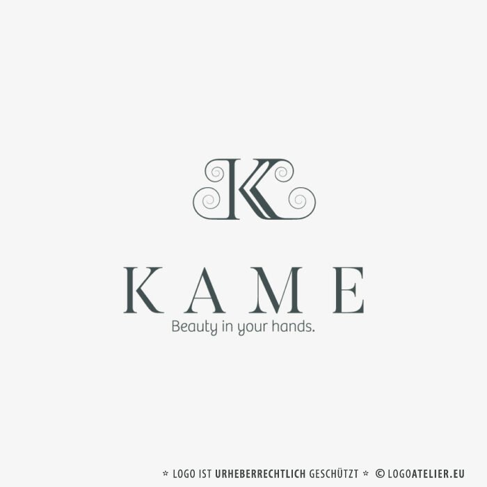 Buchstaben Logo K Elegantes Logo mit K wie Konrad Schleife Schnörkel Edel Reichtum Schönheit Eleganz Fertiges Logo kaufen Logoshop Logoatelier.eu