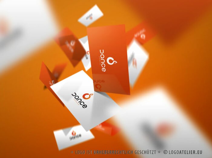 Cooles Buchstabe D Logo Tanzen Jugendliche Kinder Spaß HipHop Bewegen Orange Jazzen Leben Disco Musik Affen Verbogen Verbiegen Fertiges Logo kaufen LogoShop Logoatelier.eu