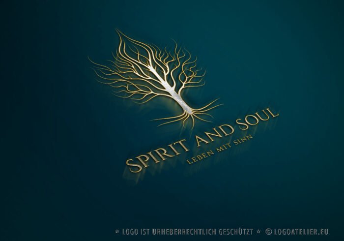 Logo Bewusstsein Geist Seele Esoterik Menschen Baum Leben Sinn Religion Spirituell Weiblich Weisheit Heilpraxis Erkenntnis Fertiges Logo kaufen Logoshop Logoatelier.de