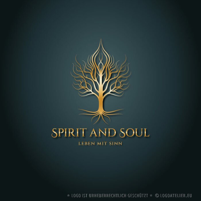 Logo Bewusstsein Geist Seele Esoterik Menschen Baum Leben Sinn Religion Spirituell Weiblich Weisheit Heilpraxis Erkenntnis Fertiges Logo kaufen Logoshop Logoatelier.de