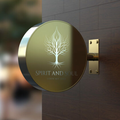 Logo Bewusstsein Geist Seele Esoterik Menschen Baum Leben Sinn Religion Spirituell Weiblich Weisheit Heilpraxis Erkenntnis Fertiges Logo kaufen Logoshop Logoatelier.de
